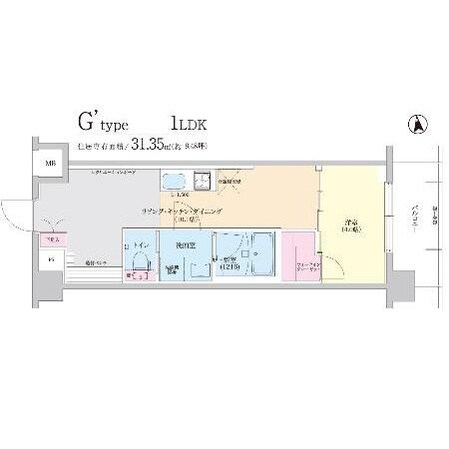 東三国駅 徒歩1分 8階の物件間取画像